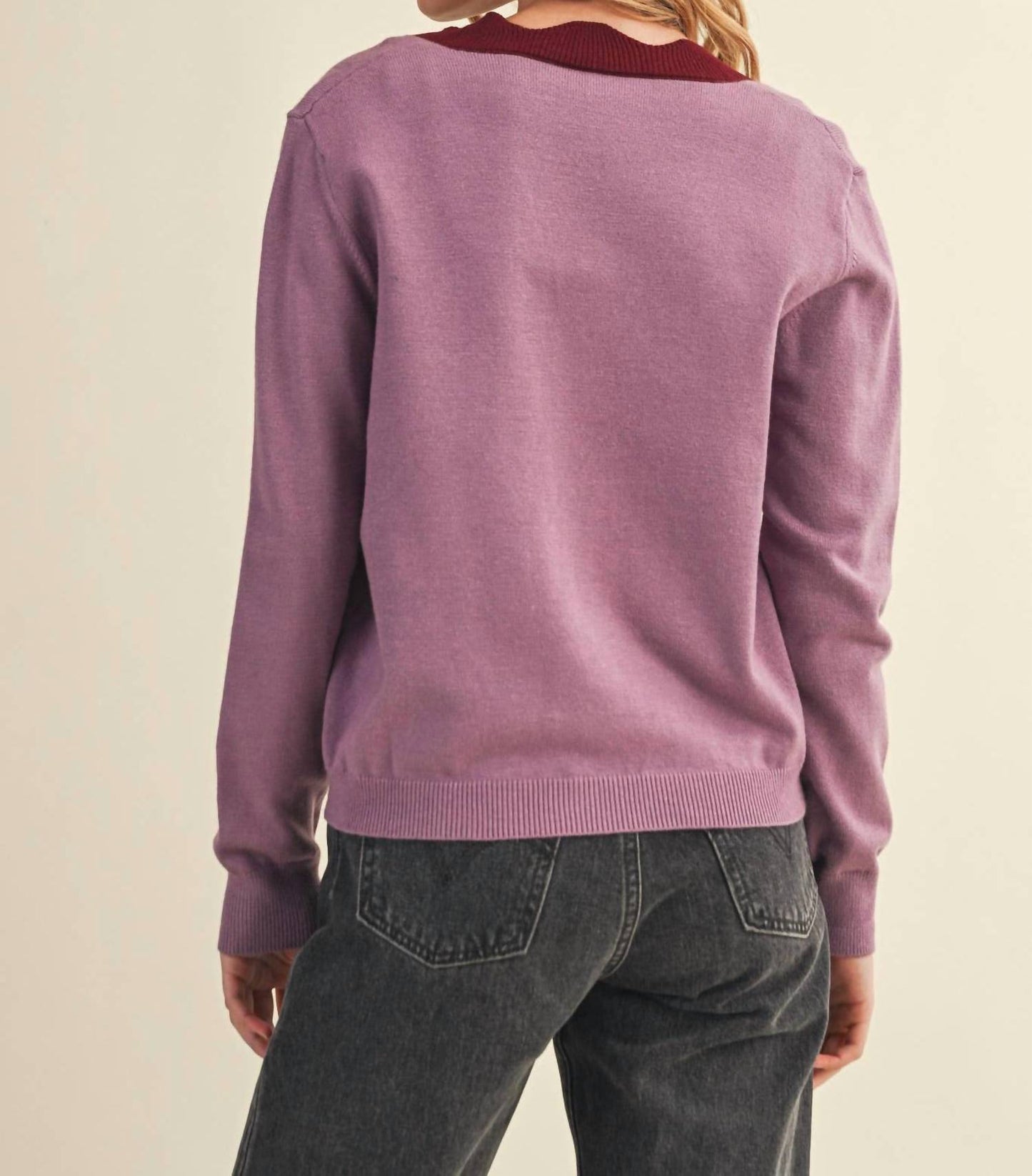 &Merci - Scalloped Sweater Cardigan