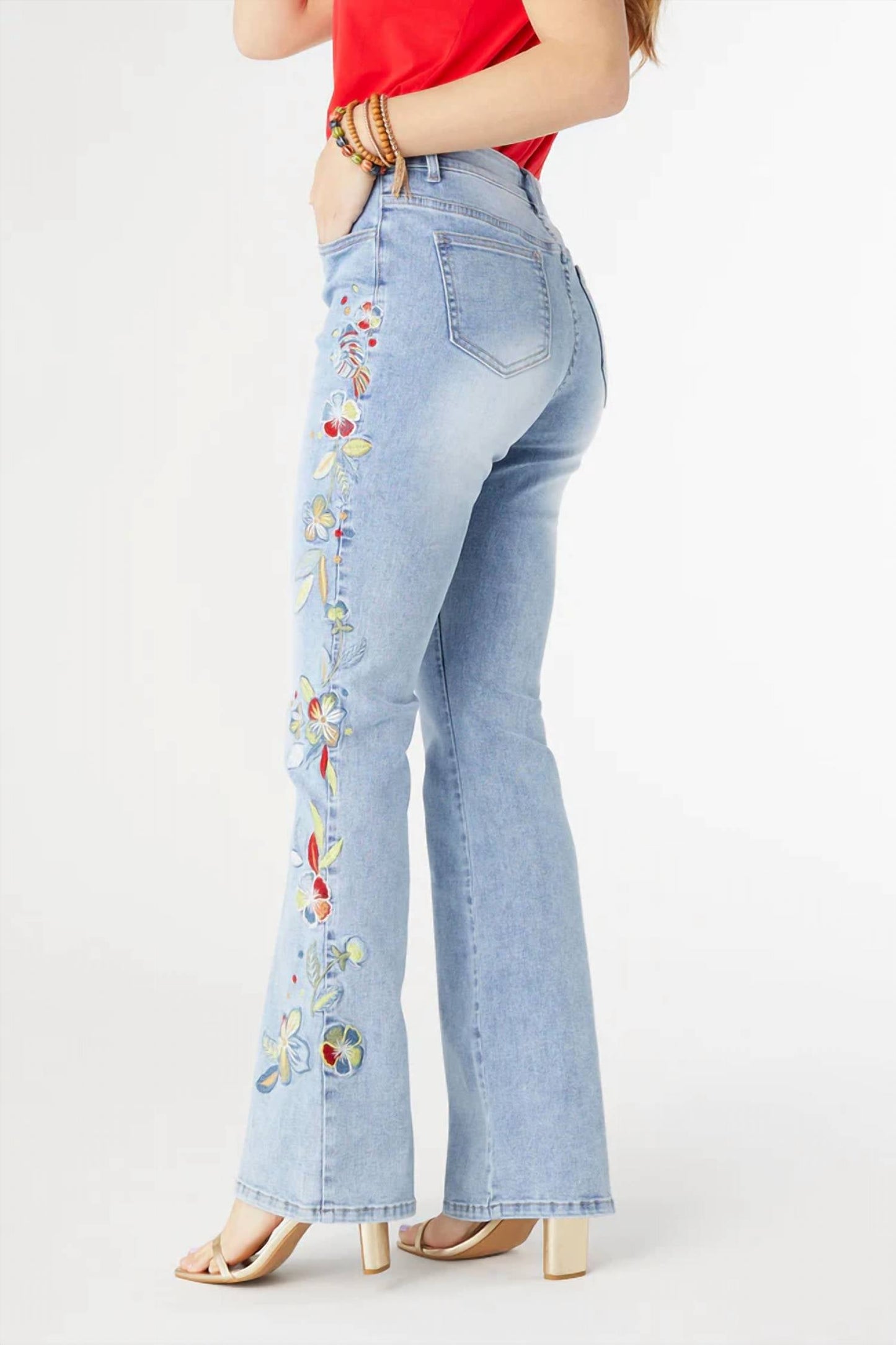 Coco + Carmen - EverStretch Flare with Bright Color Embroidery