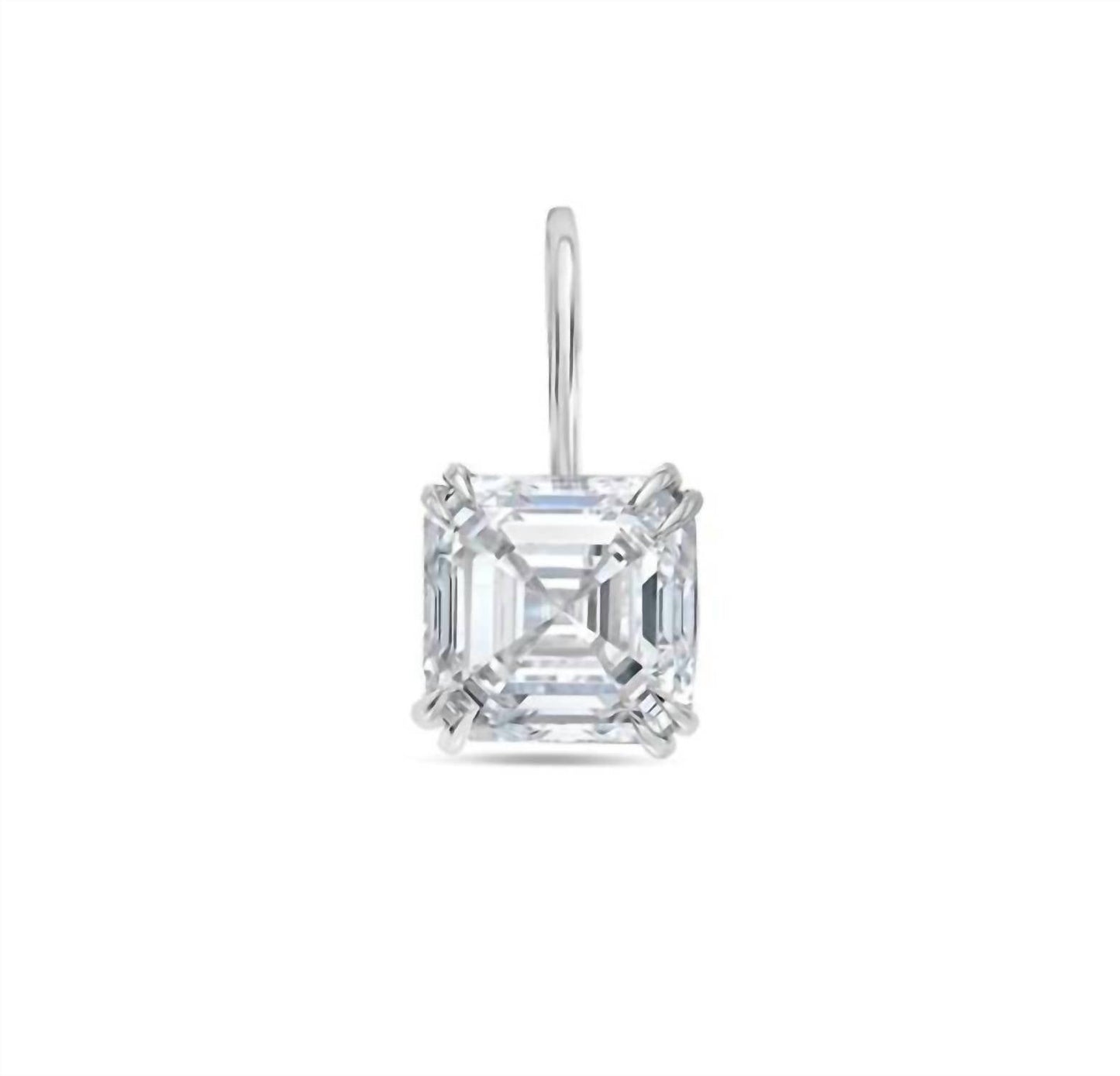 Diana M Jewels - Women's 8.10 Cts Lab Grown Asscher Cut Drop Earrings