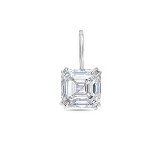 Diana M Jewels - Brincos femininos de 8,10 quilates com corte Asscher cultivados em laboratório
