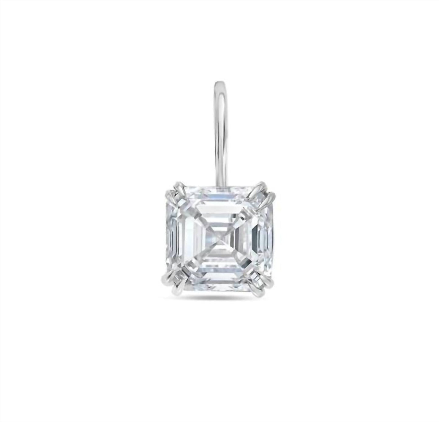 Diana M Jewels - Women's 8.10 Cts Lab Grown Asscher Cut Drop Earrings