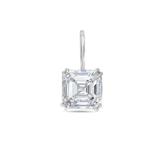 Diana M Jewels - Brincos femininos de 8,10 quilates com corte Asscher cultivados em laboratório