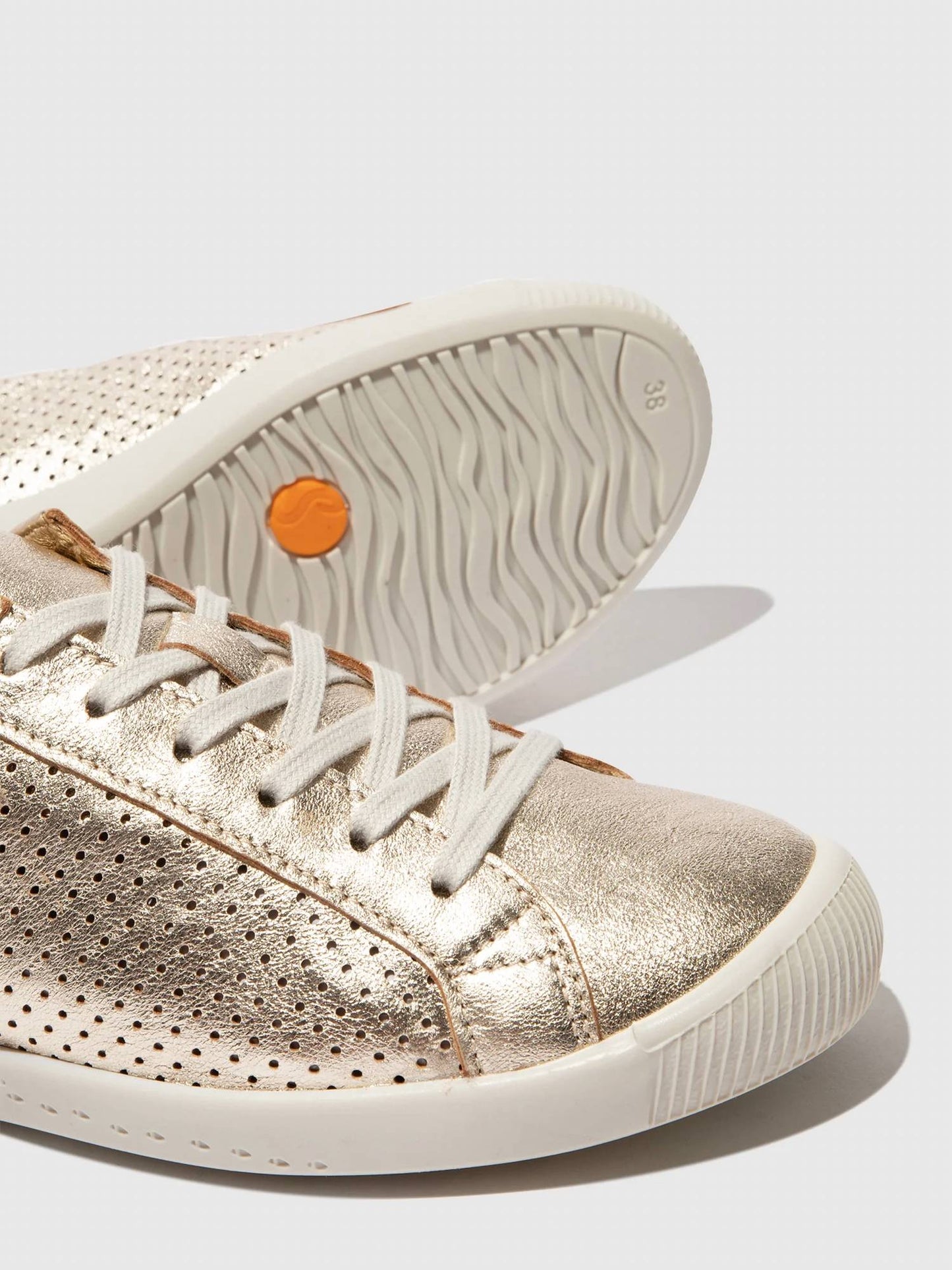 Softinos - Sapatos Laminato com Cadarço Feminino