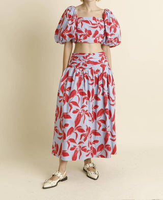 Aureum - Shirred Midi Skirt