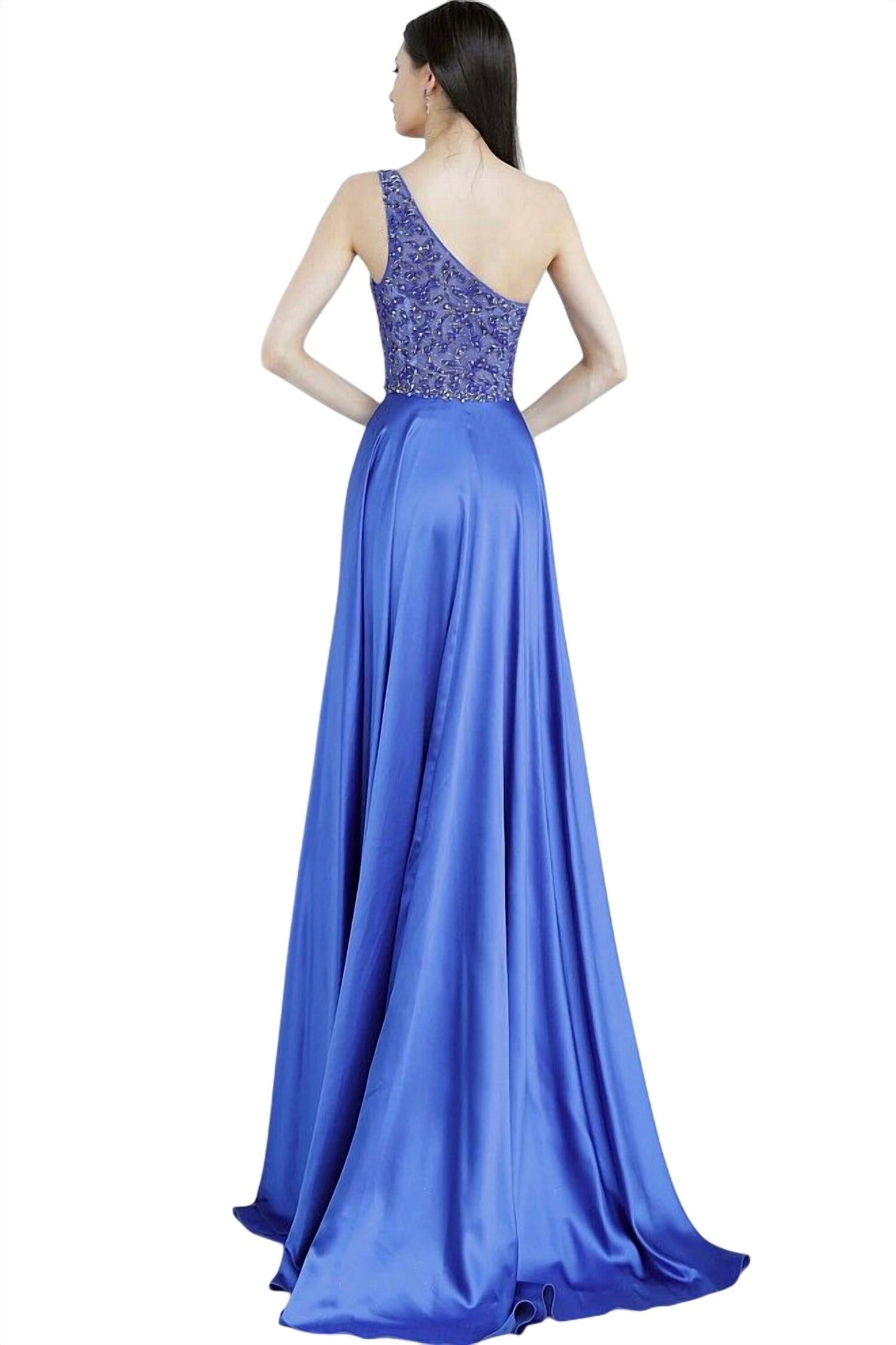 Jovani - One Shoulder Illusion Top Dress