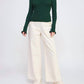 Allie Rose - Twill Side Button Wide Leg Pants