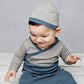 Lemon Loves Layette - Lemon Loves Layette for Boys "Billy" Newborn Gown in Blue and Grey