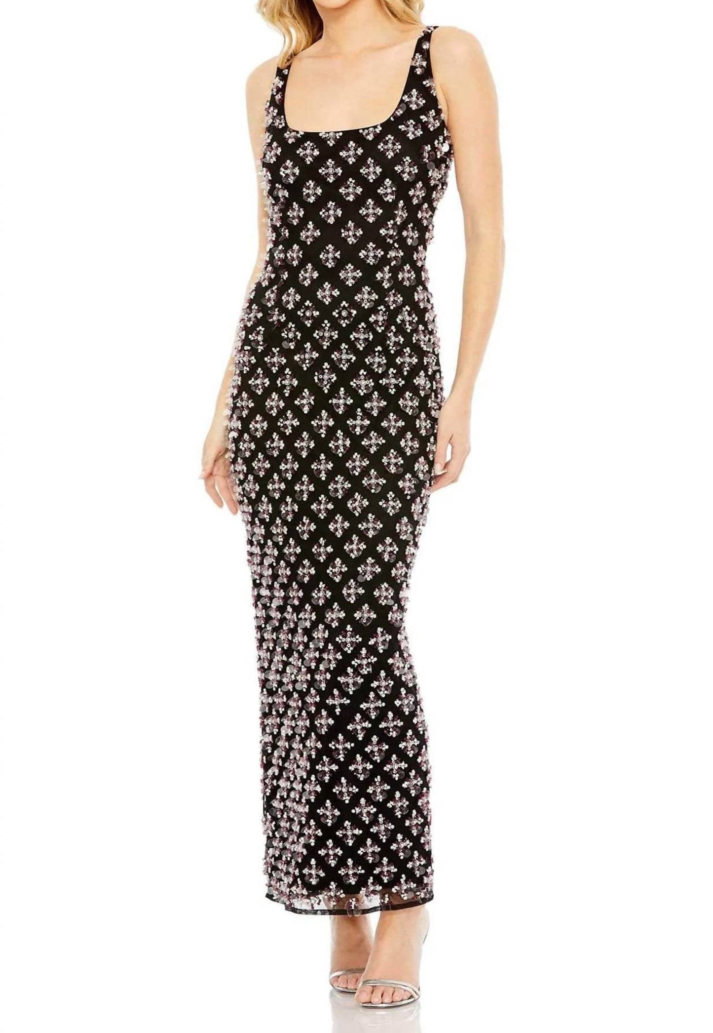 Mac Duggal - Hand Beaded Sleeveless Evening Gown