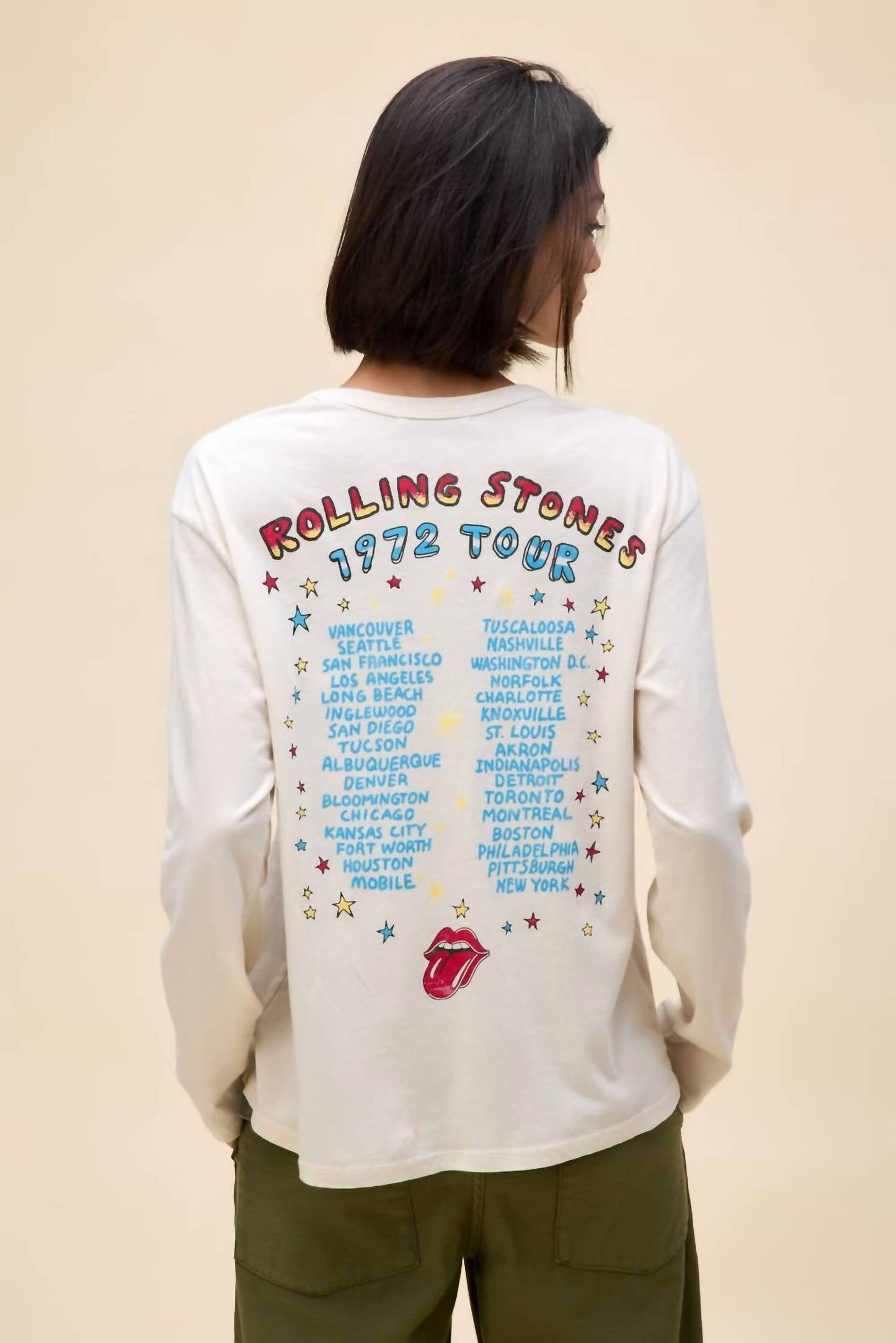 Daydreamer - Rolling Stones 1972 Tour Crew Long Sleeve Tee