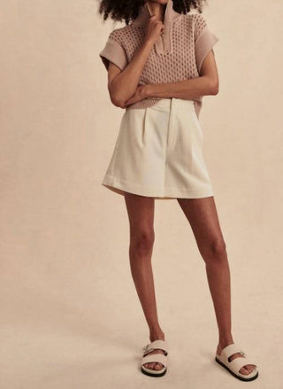 Varley - Blusa de malha com meio zíper Gaines