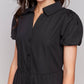 Charlie B - Button-down Poplin Maxi Dress With Puff Sleeves