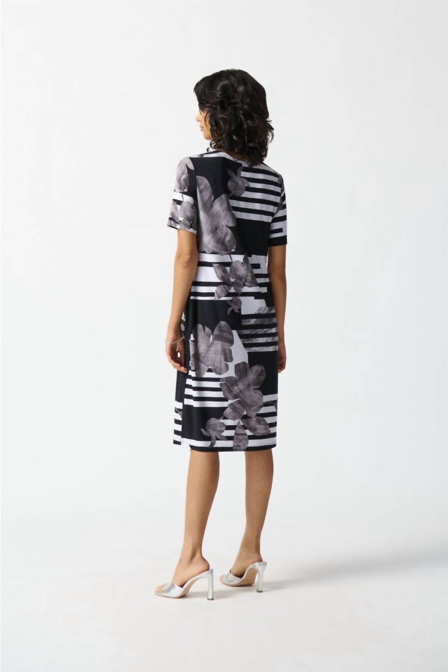 Joseph Ribkoff - Floral Stripe Print Dress