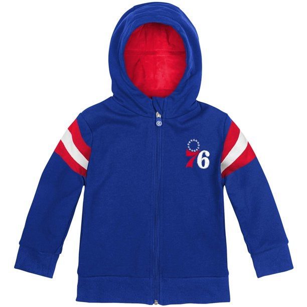 Cubcoats Transforming 2 em 1 Unissex Pré-escolar 76ers Moletom com Capuz e Pelúcia Macia Azul