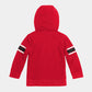 Cubcoats Transforming 2 em 1 para crianças, unissex, pré-escolar, vermelho, Chicago Blackhawks, moletom com zíper completo e pelúcia macia, vermelho