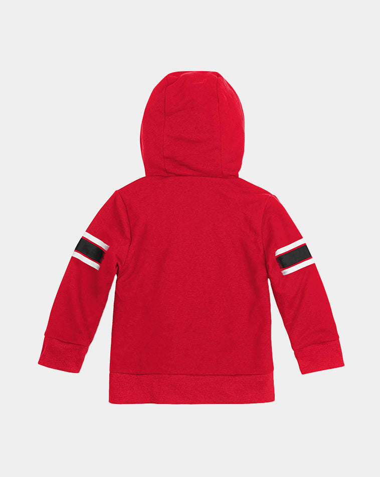 Cubcoats Transforming 2 em 1 para crianças, unissex, pré-escolar, vermelho, Chicago Blackhawks, moletom com zíper completo e pelúcia macia, vermelho