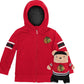 Cubcoats Transforming 2 em 1 para crianças, unissex, pré-escolar, vermelho, Chicago Blackhawks, moletom com zíper completo e pelúcia macia, vermelho