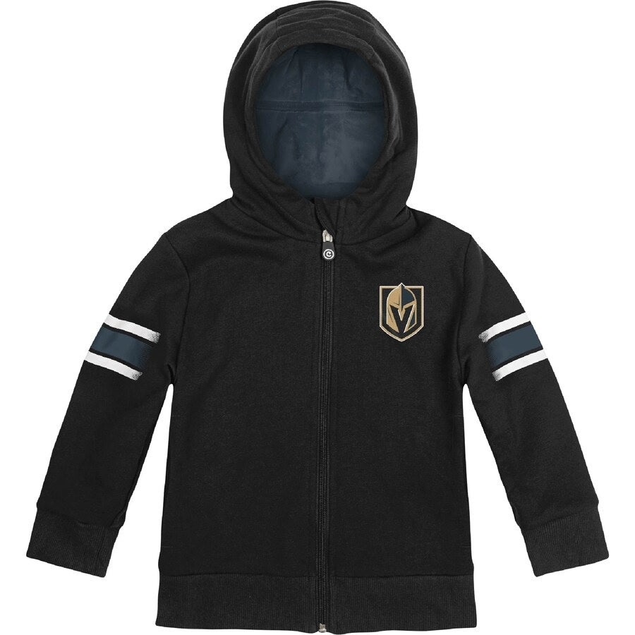Cubcoats Transforming 2 em 1 unissex para crianças pré-escolares, moletom com capuz e pelúcia macia Vegas Golden Knights, preto