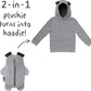 Cubcoats Kids Transforming 2 em 1 Pimm Pullover Unissex Cinza