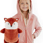 Cubcoats Kids Transformando 2 em 1 Unissex Infantil Flynn 2 em 1 Bicho de Pelúcia com Capuz Laranja