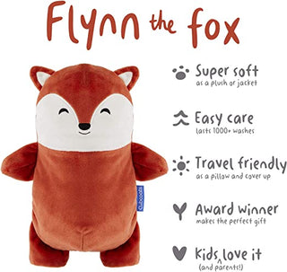 Cubcoats Kids Transformando 2 em 1 Unissex Infantil Flynn 2 em 1 Bicho de Pelúcia com Capuz Laranja