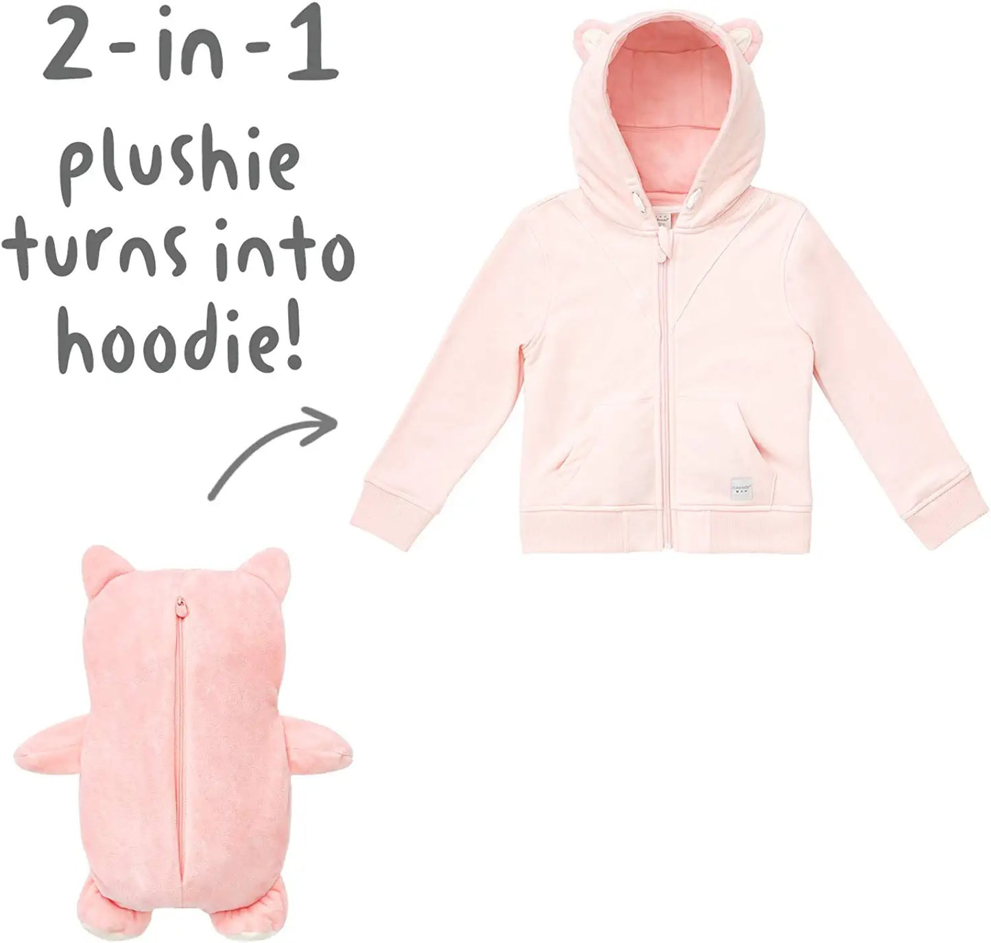 Cubcoats Kids Transformando 2 em 1 Kali Zip up Unissex Rosa