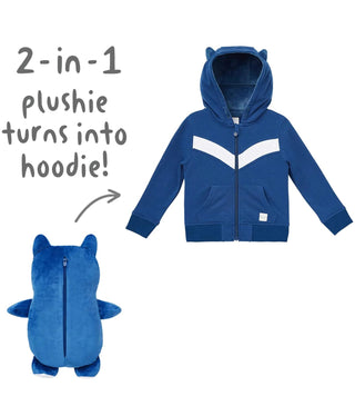 Cubcoats Kids Transformando 2 em 1 Rekka Zip up Unissex Azul