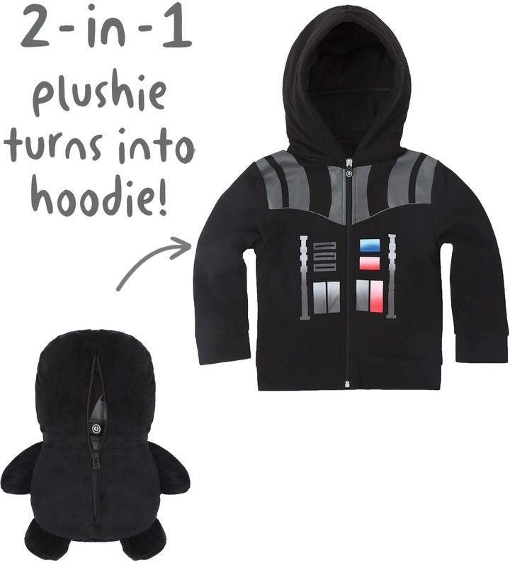 Cubcoats Unissex X Star Wars(TM) Darth Vader 2 em 1 Pelúcia com Capuz Preto