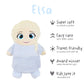 Cubcoats Transformando 2 em 1 X Disney Frozen(TM) Elsa 2 em 1 Bicho de Pelúcia com Capuz Azul