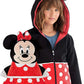 Cubcoats Transformando 2 em 1 Infantil Unissex Disney Minnie Mouse 2 em 1 Bicho de Pelúcia com Capuz Vermelho