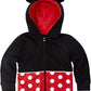 Cubcoats Transformando 2 em 1 Infantil Unissex Disney Minnie Mouse 2 em 1 Bicho de Pelúcia com Capuz Vermelho