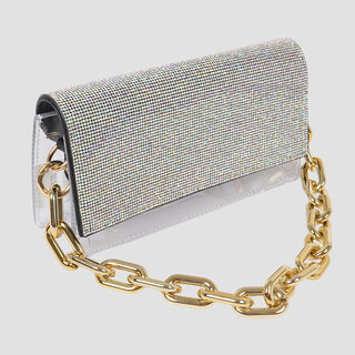H&D Accessories - Women's Rhinestone Clear Bag