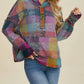 Double Take - Cozy Plaid Oversized Hoodie