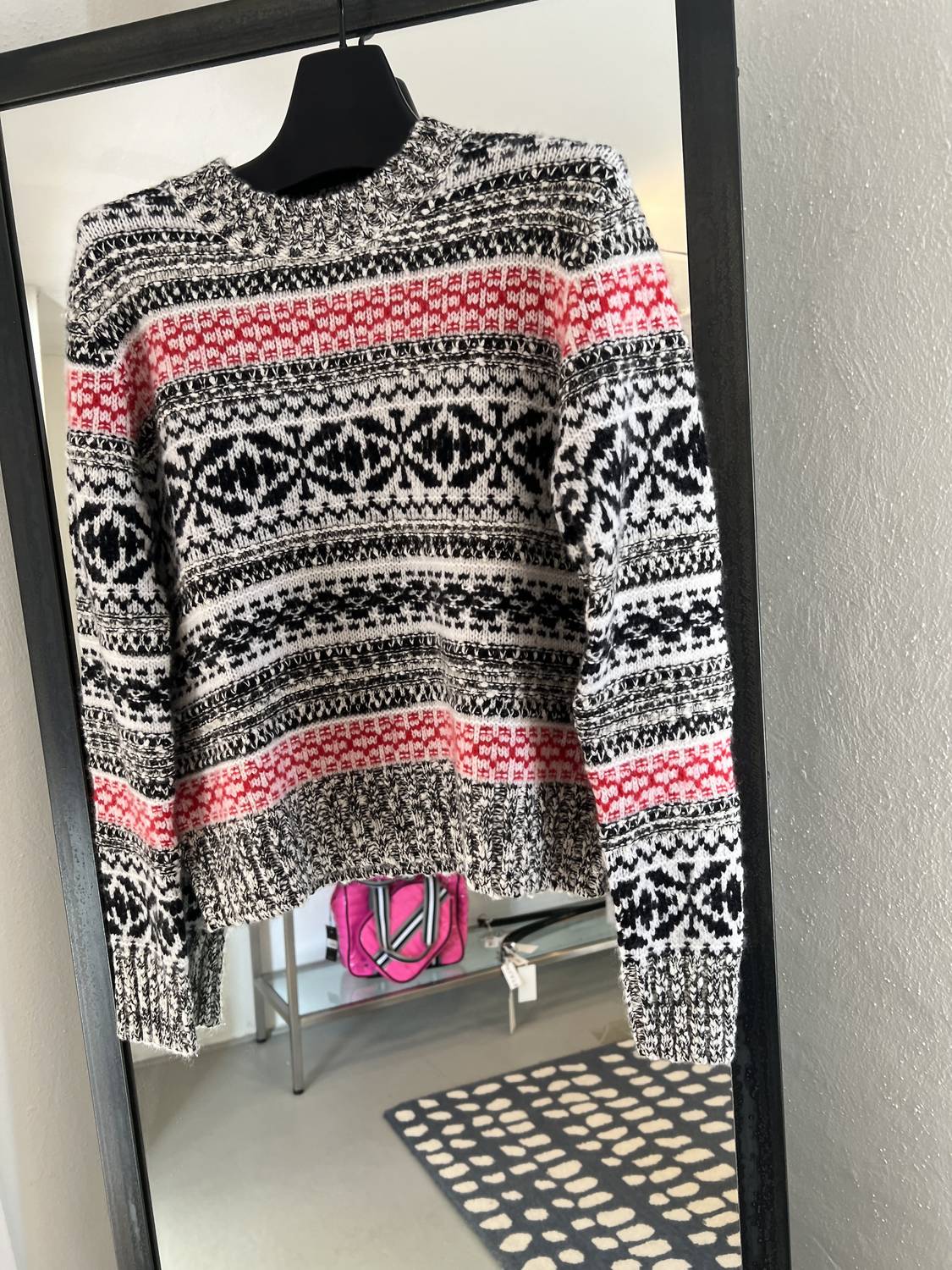 Autumn Cashmere - Women's Tweedy Jacquard Crew Top