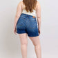 Judy Blue - High Rise Two Button Mid Length Dad Denim Short