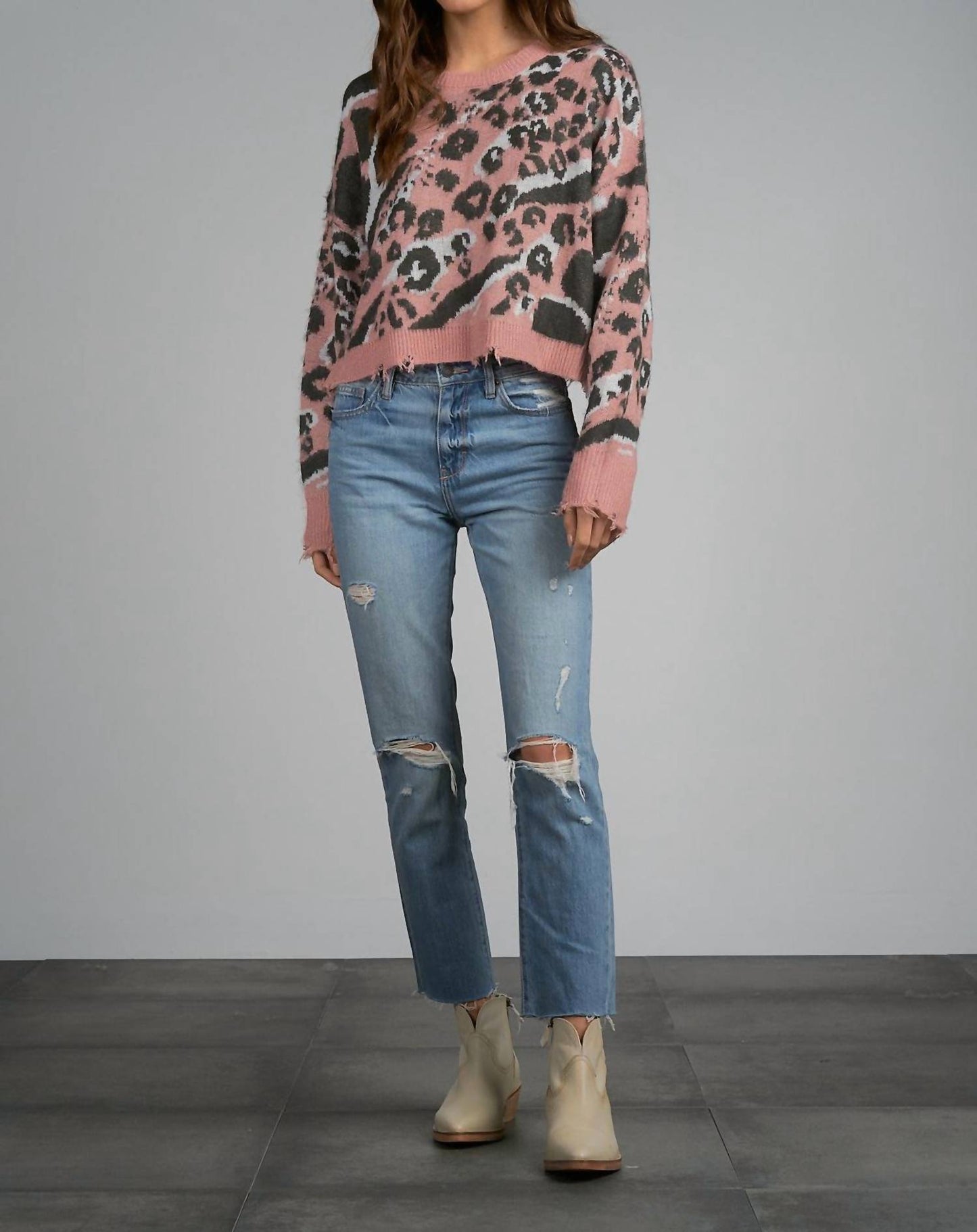 Elan - Animal Print Sweater