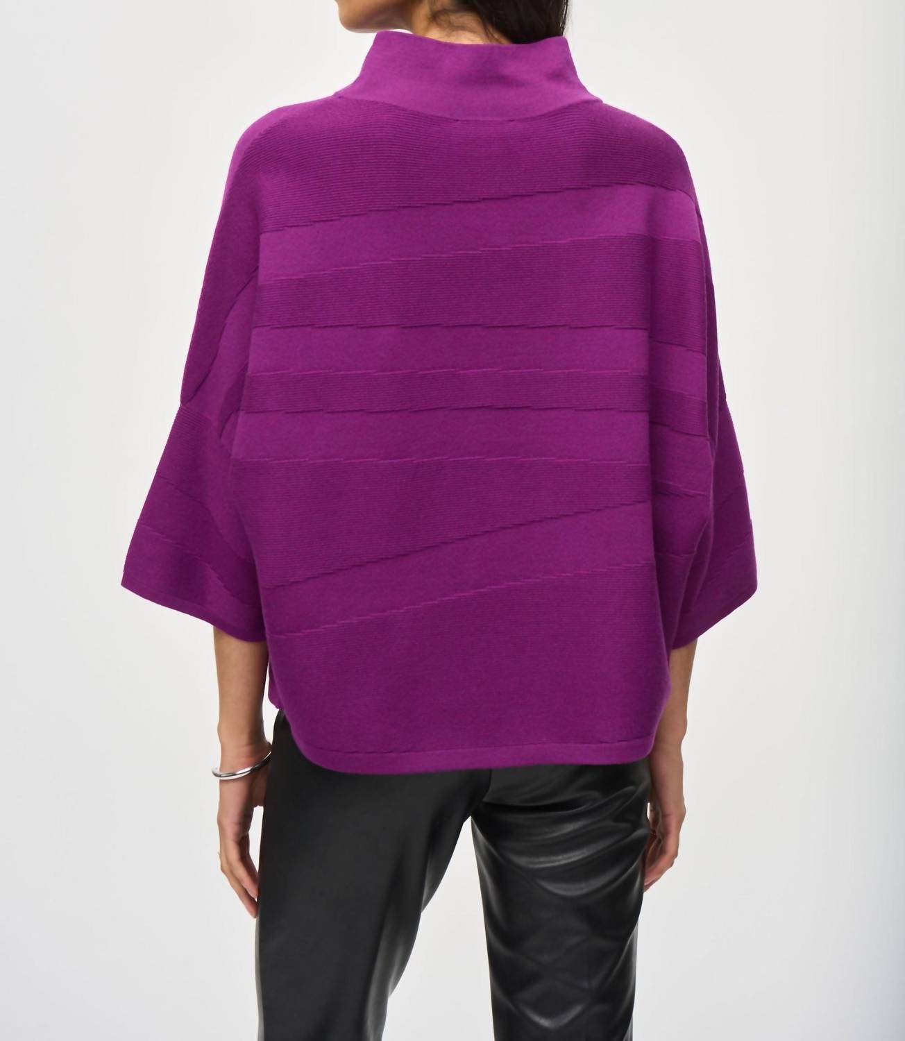 Joseph Ribkoff - Mock Neck Three Quarter Sleeve Sweater