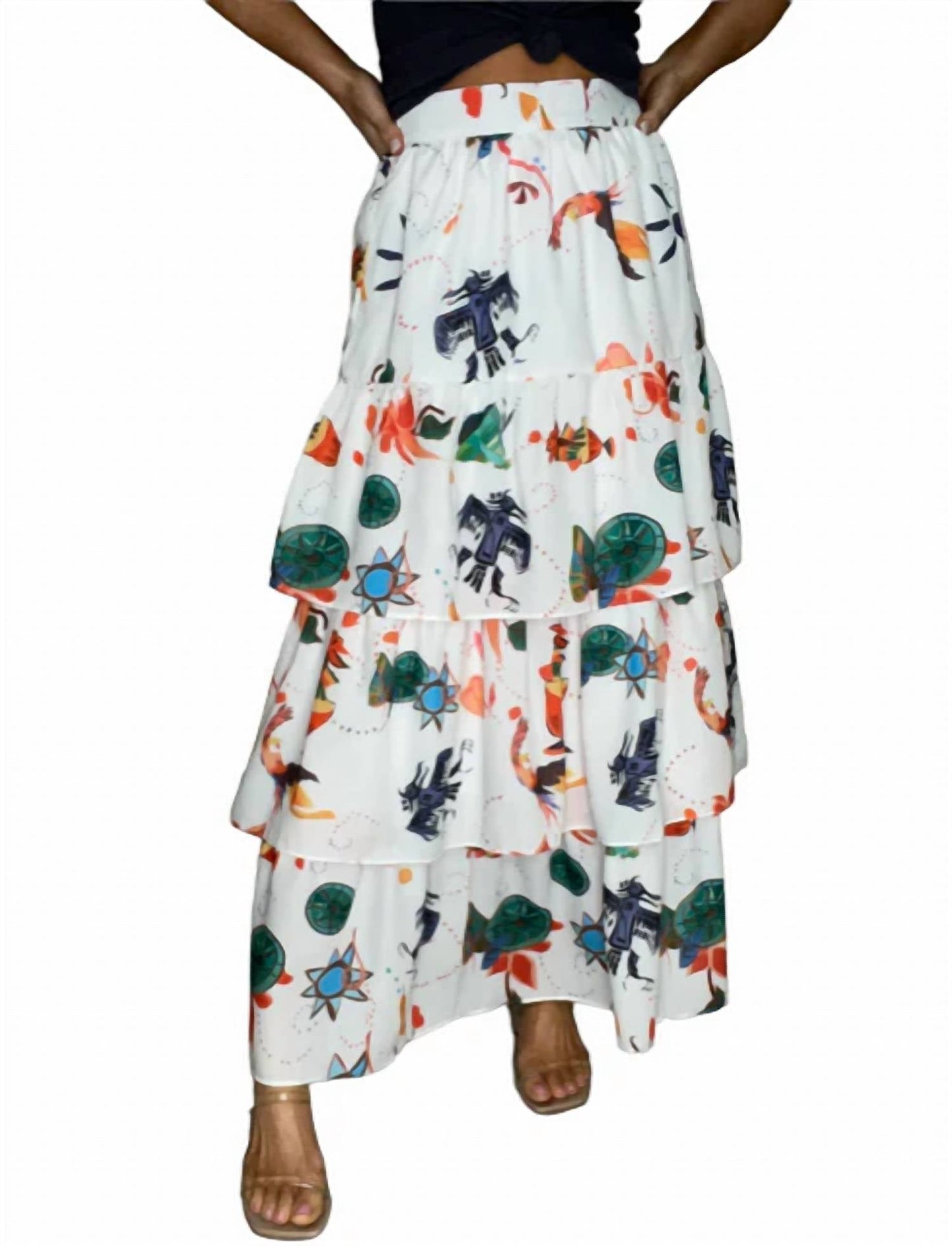 Beulahstyle - Mayan Ruffle Maxi Skirt