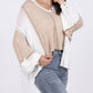 Pol - Open Arms Women's V-Neck Textured Long Sleeve Top