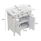 Vintage Bathroom Vanity With Sink, Rustic Cabinet With Soft Close Doors