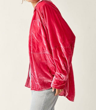 Free People - Camisa de veludo grande Night Skies para mulheres