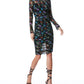 Alice + Olivia - Delora Turtleneck Long Sleeve Midi Dress