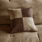 7 Piece Faux Suede Comforter Set Brown King