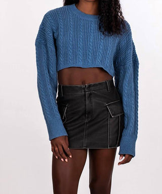 Bailey Rose - CABLE KNIT CROP SWEATER