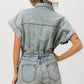 Trendsi - BiBi American Flag Washed Romper
