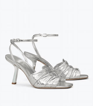 Tory Burch - Sandália de Salto Franzido