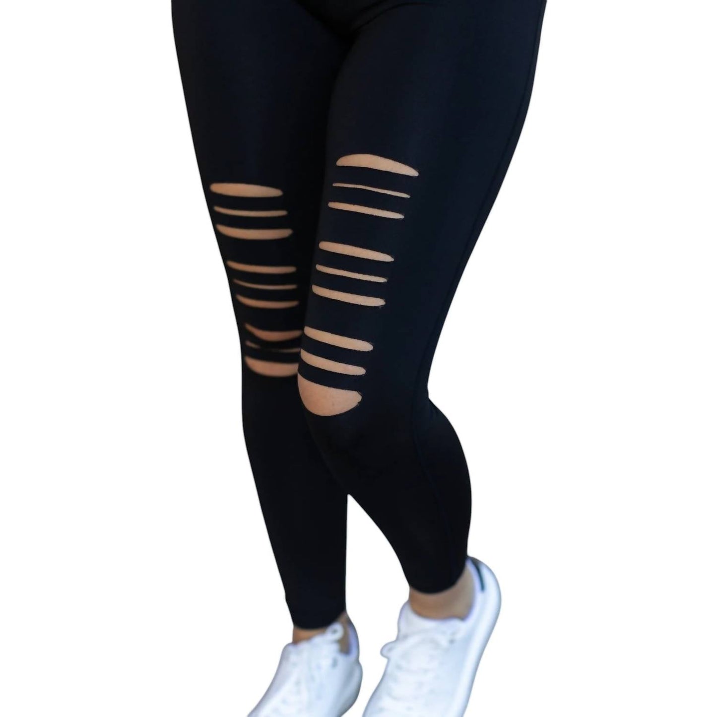 Julia Rose - Jacqueline High Waisted Laser Cutout Leggings