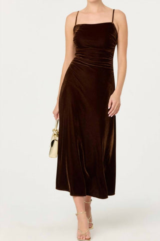 Astr - Valery Velvet Midi Dress