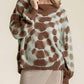 Trendsi - Umgee Full Size Ribbed Hem Tie Dye Round Neck Sweater Plus Size