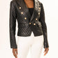 Area Stars - Quilted Faux Leather Jacket