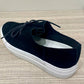All Black - Women's Gathered Sneak Shoes